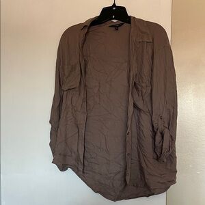 Express Brown Button Down Shirt